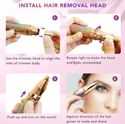 2 in 1 Facial Hair Remover | Eyebrow Trimmer | Rechargeable | Free Gift Card 🎁 - Nuvenza