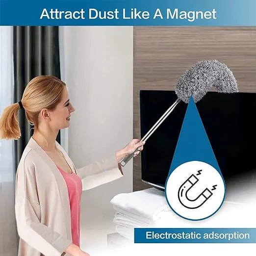 Microfiber Duster – 8Ft Extra Long Extendable Handle (Imported Quality) - Nuvenza